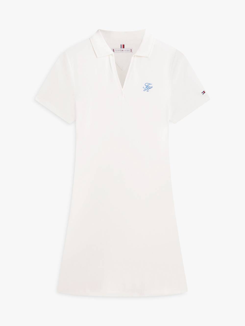 detail Tommy Hilfiger dámske biele polo šaty