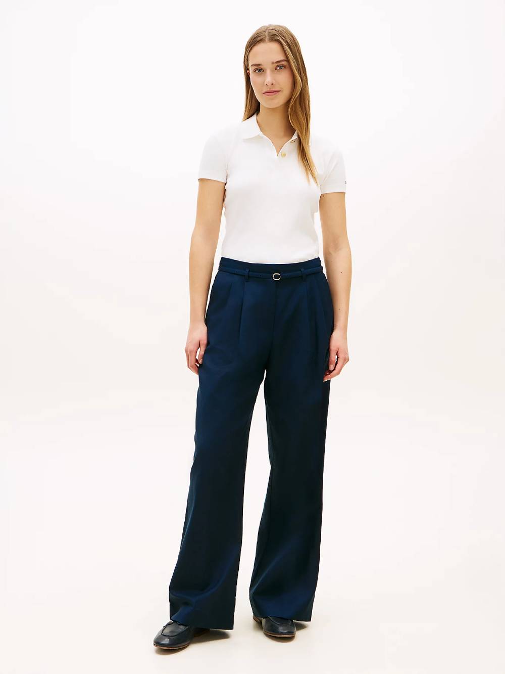 detail Tommy Hilfiger dámske modré nohavice