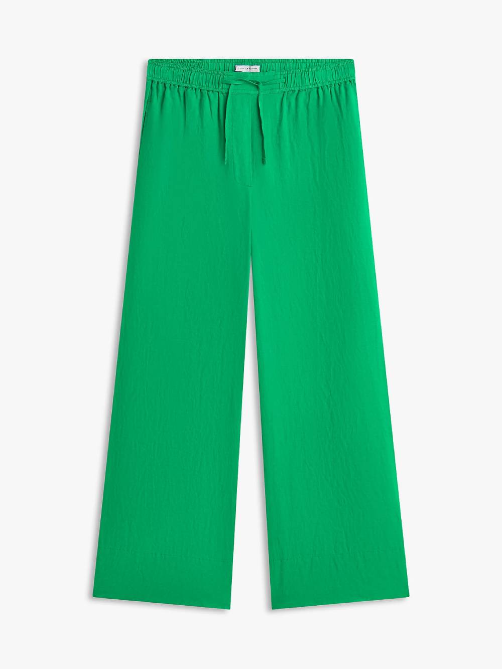 detail Tommy Hilfiger dámske zelené ľanové nohavice