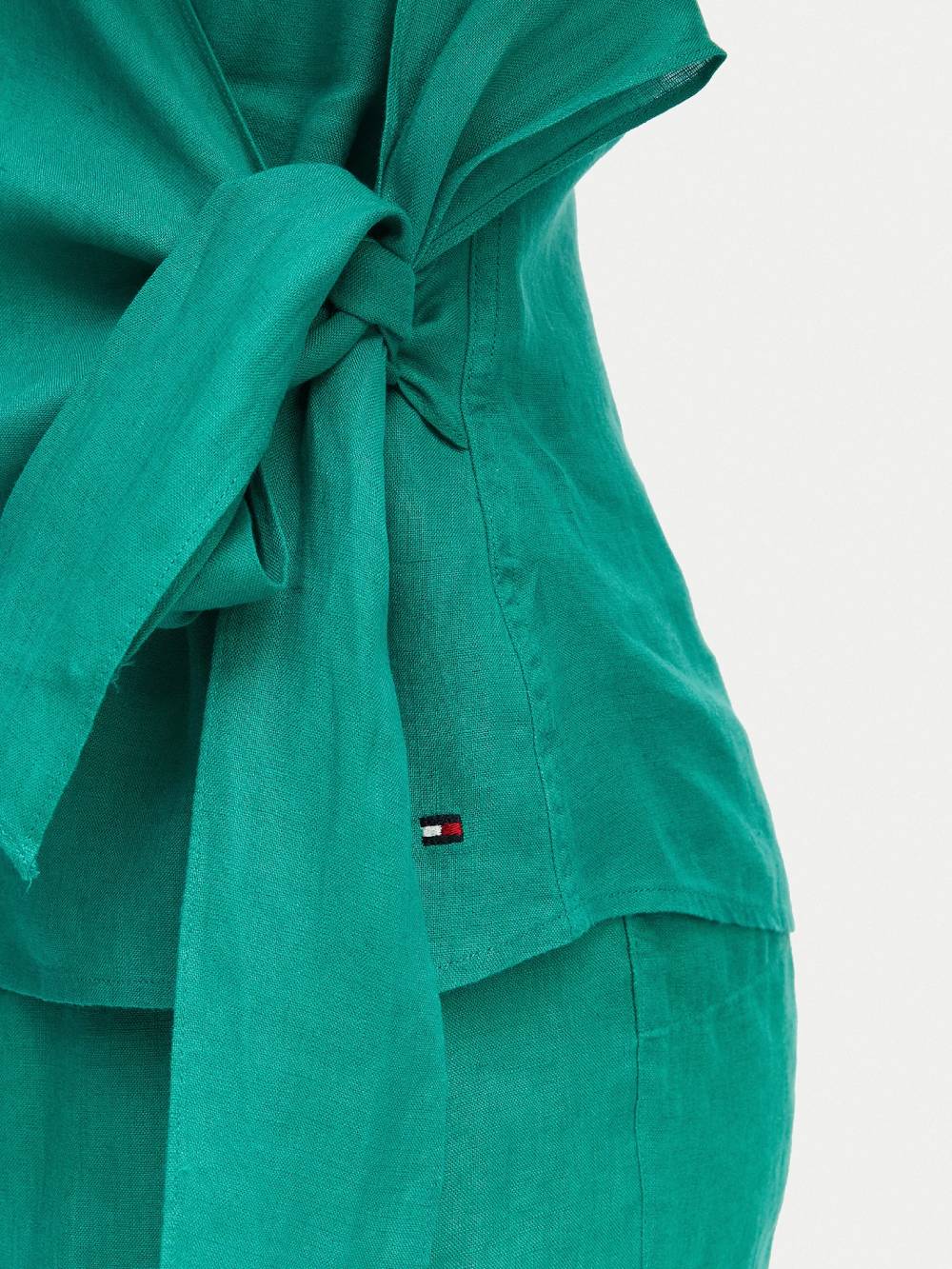 detail Tommy Hilfiger dámska zelená blúzka