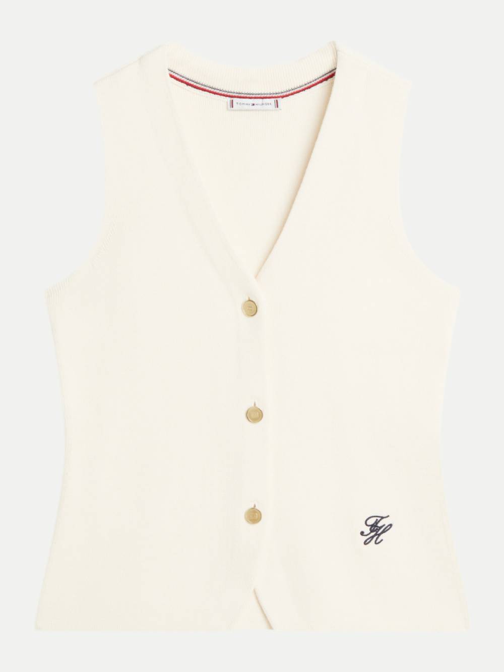 detail Tommy Hilfiger dámska béžová vesta