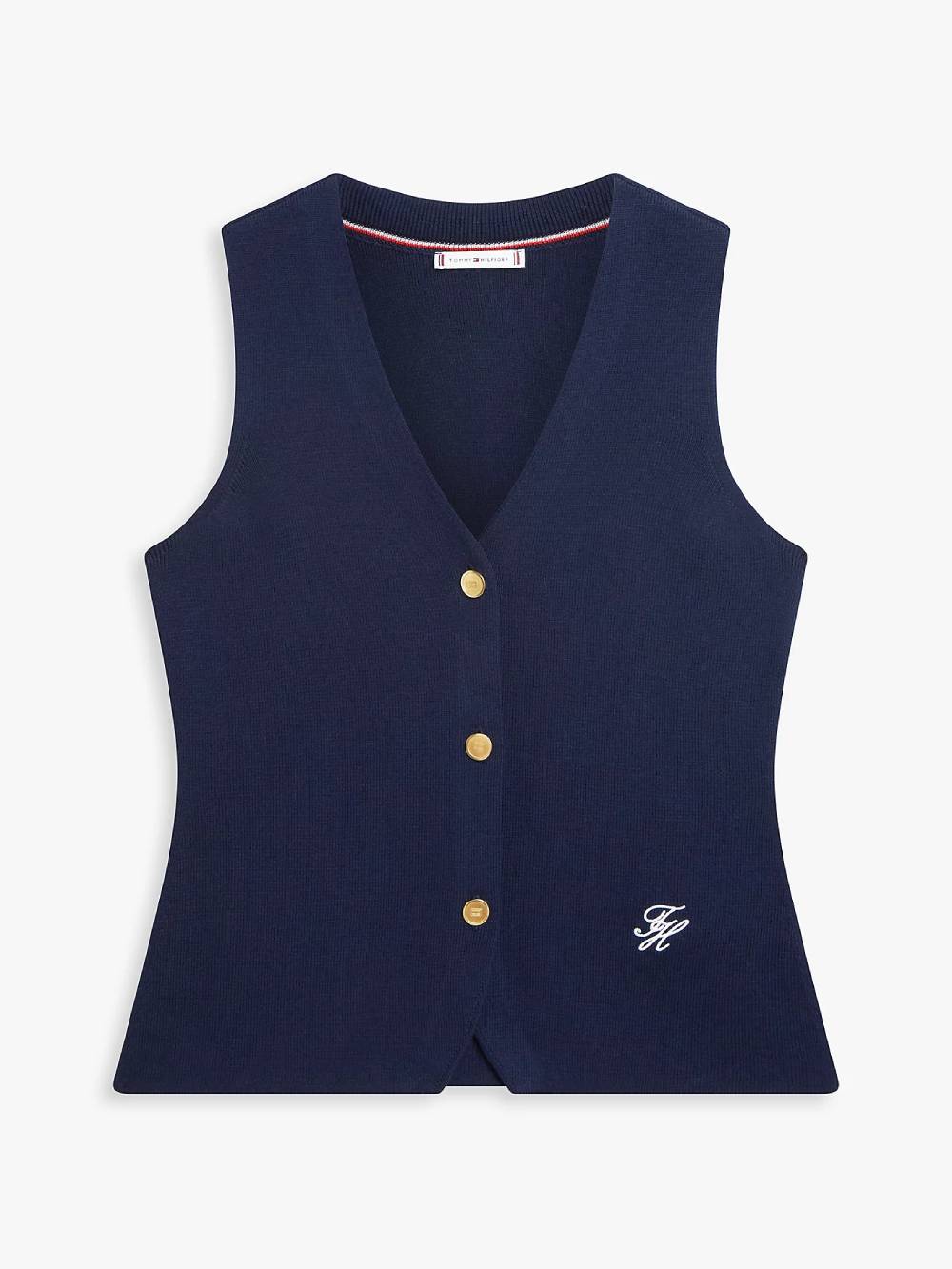 detail Tommy Hilfiger dámska modrá vesta
