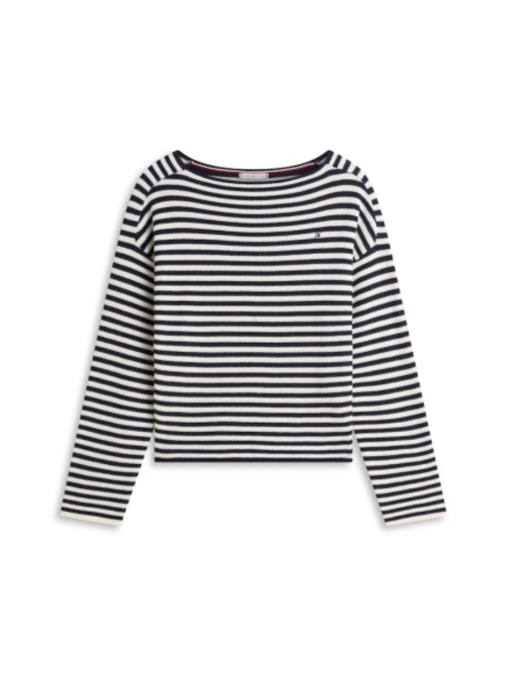 detail Tommy Hilfiger dámsky pruhovaný sveter