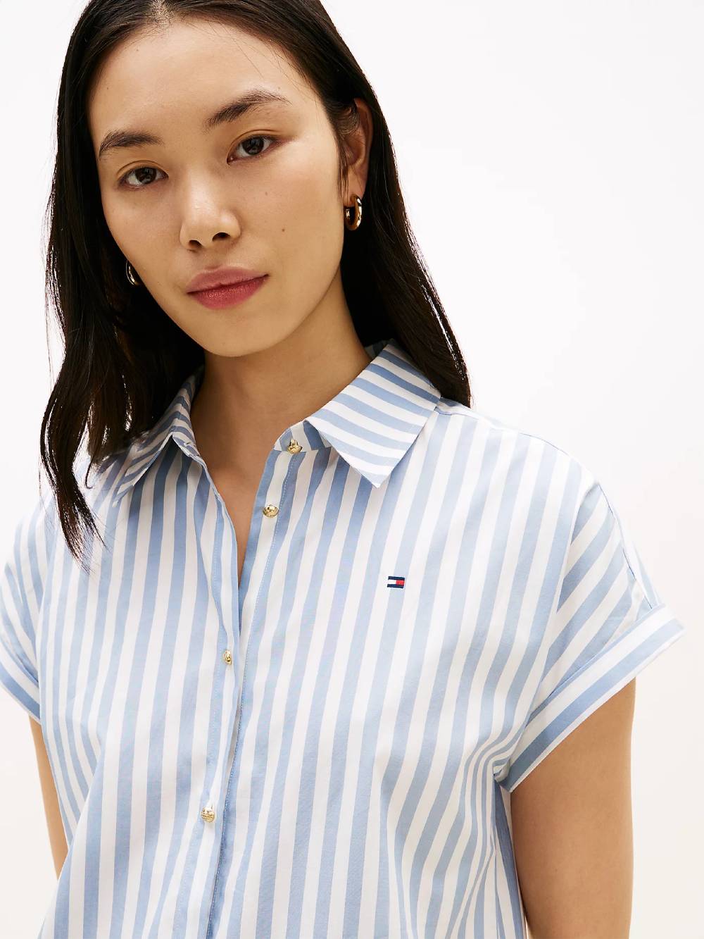 detail Tommy Hilfiger dámske pruhované šaty