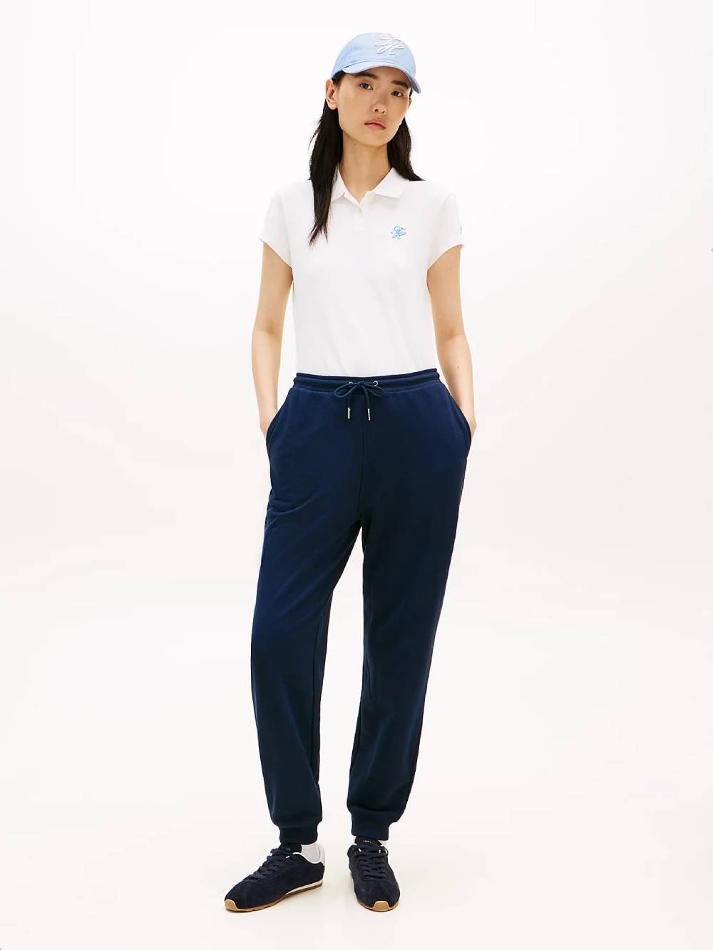 detail Tommy Hilfiger dámska biele polo tričko
