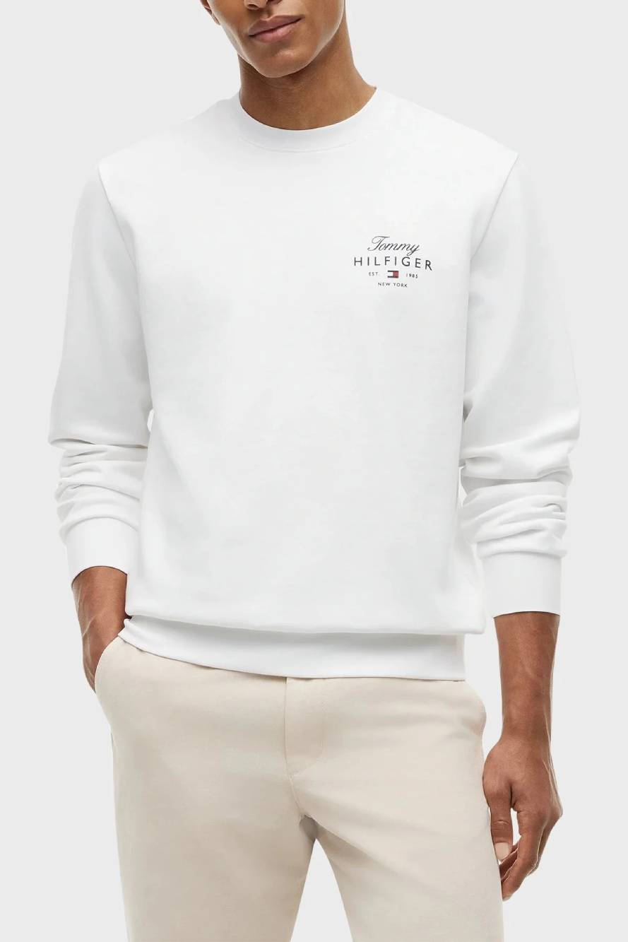 detail Tommy Hilfiger pánska biela mikina