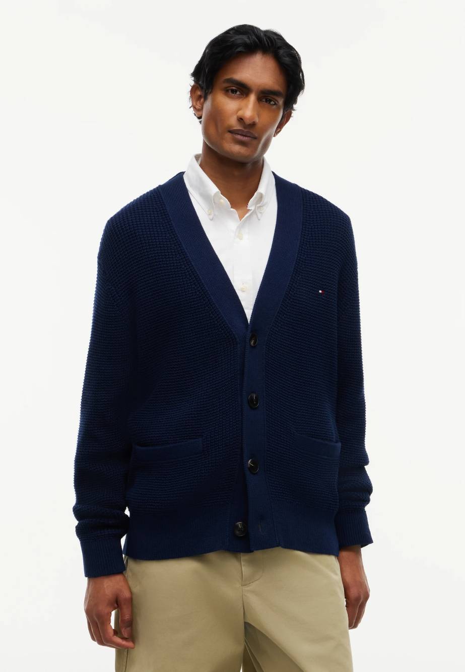 detail Tommy Hilfiger pánsky pletený sveter