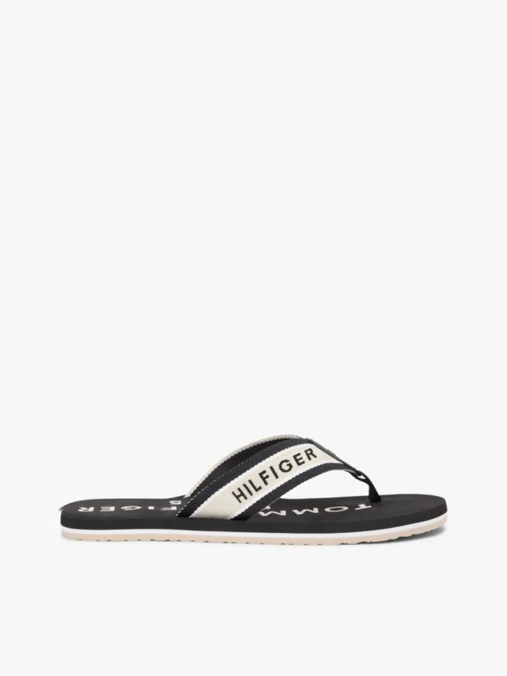 detail Tommy Hilfiger pánske čierne žabky