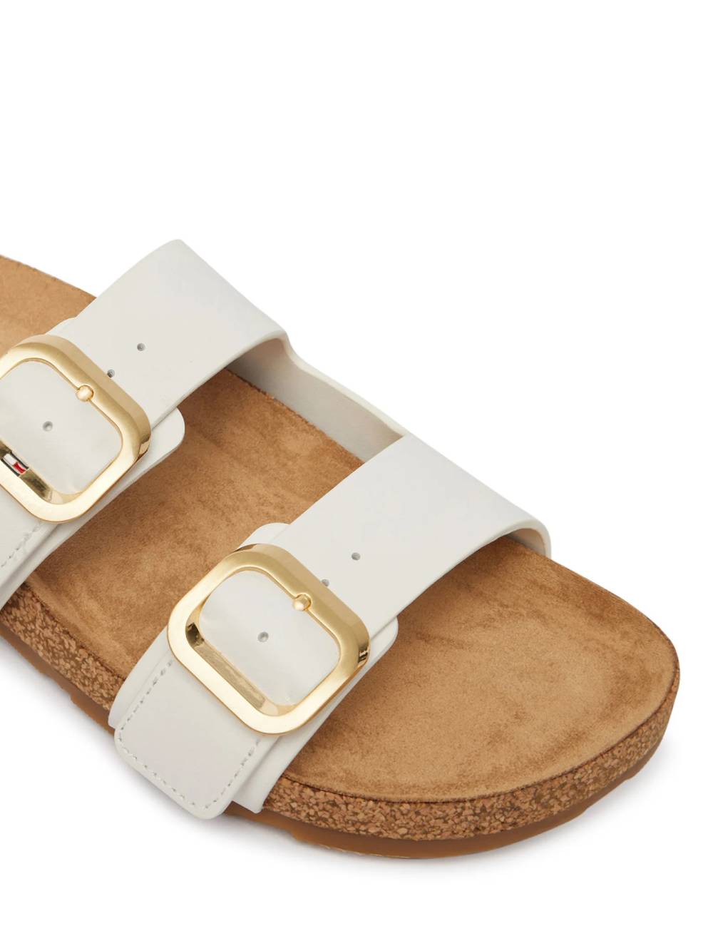detail Tommy Hilfiger dámske biele šľapky