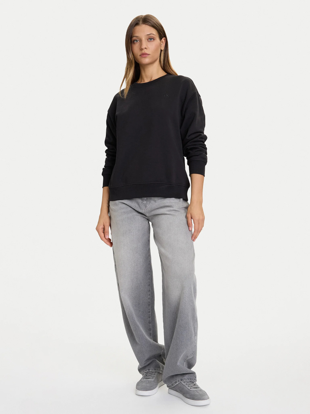 detail Calvin Klein dámska čierna mikina