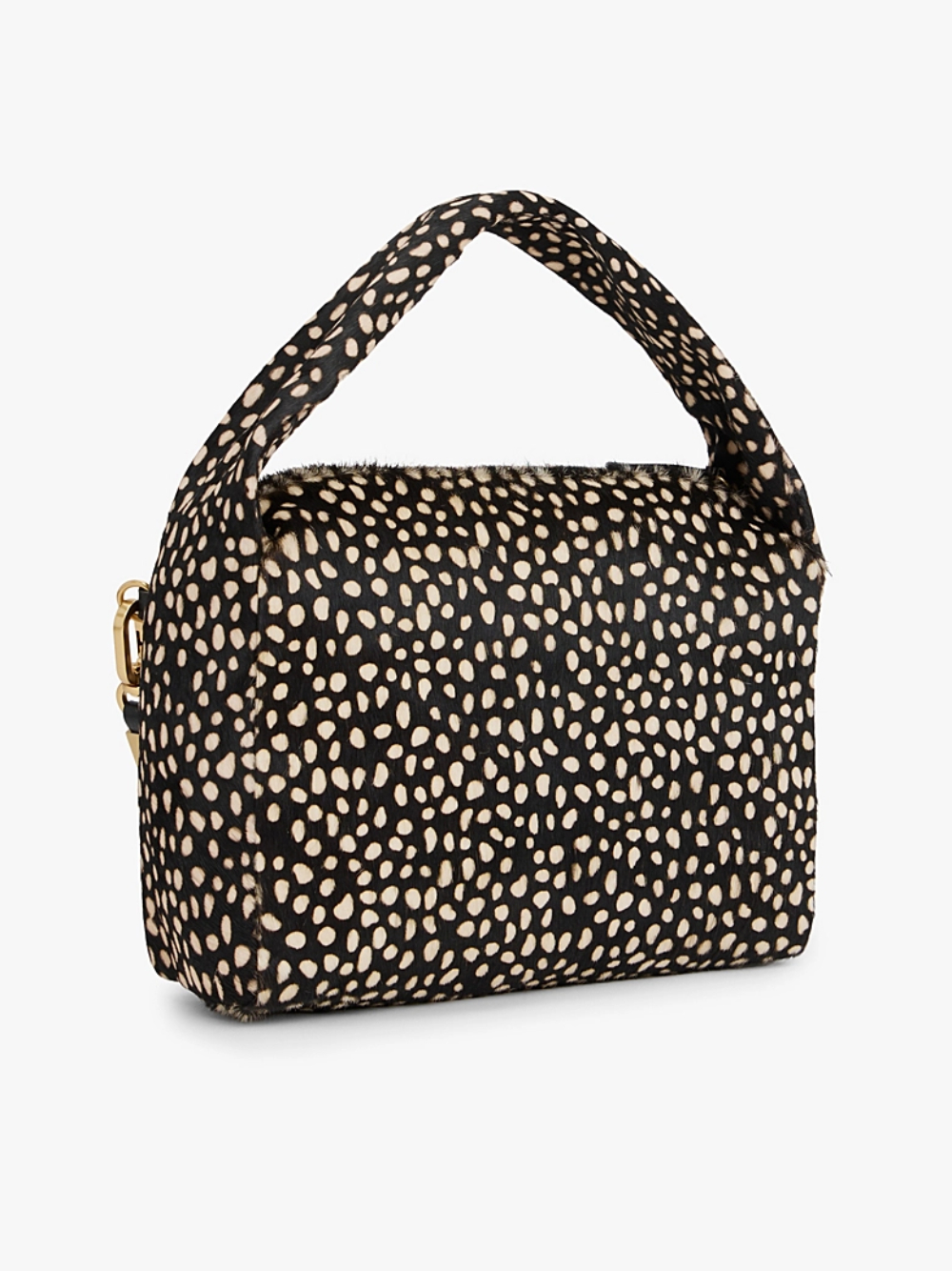 detail Tommy Hilfiger dámska chlpatá čierna kabelka