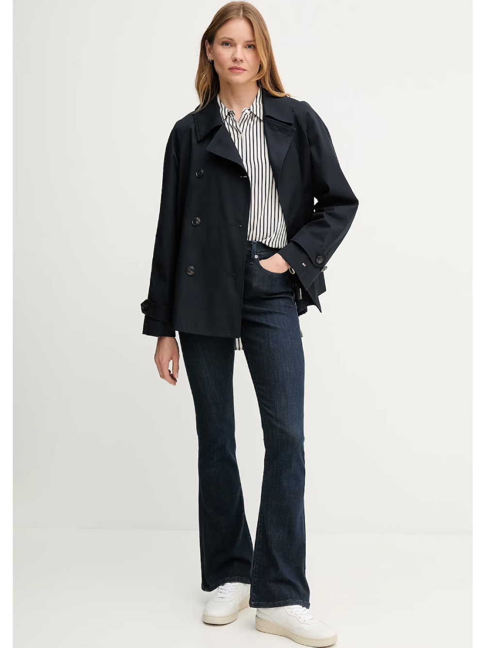 detail Tommy Hilfiger dámska pruhovaná košeľa