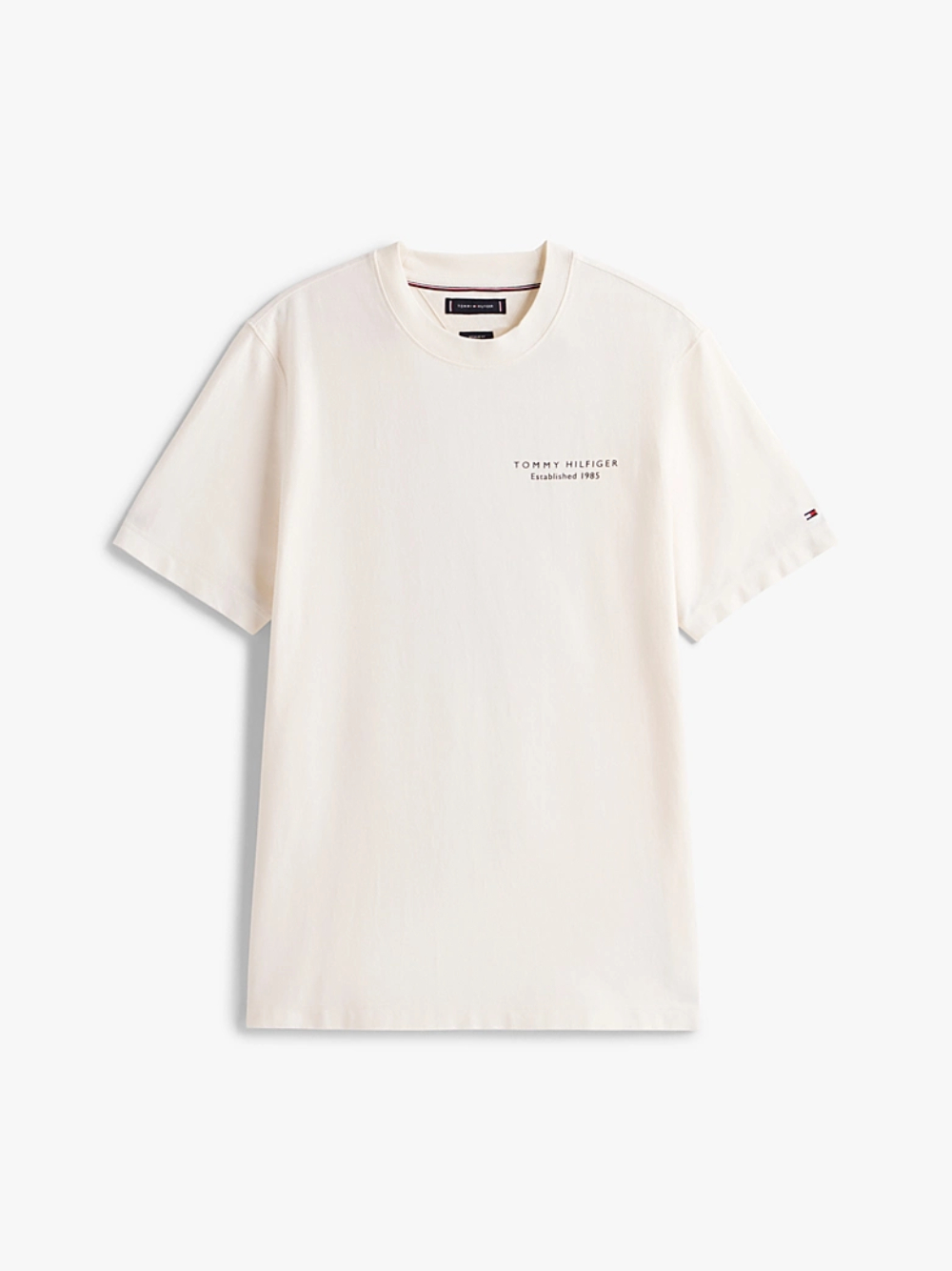 detail Tommy Hilfiger pánske krémové tričko