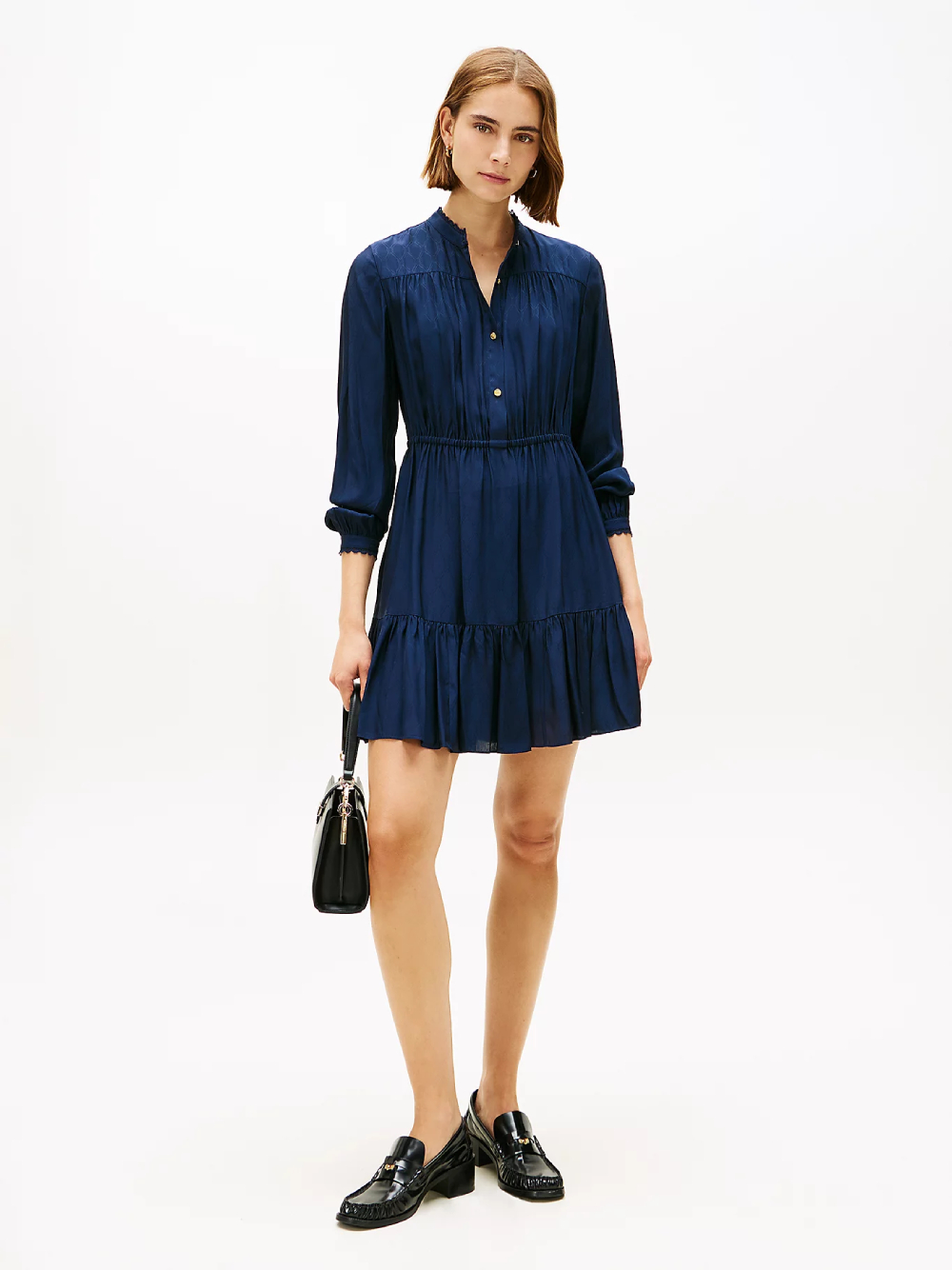 detail Tommy Hilfiger dámske tmavo modré šaty