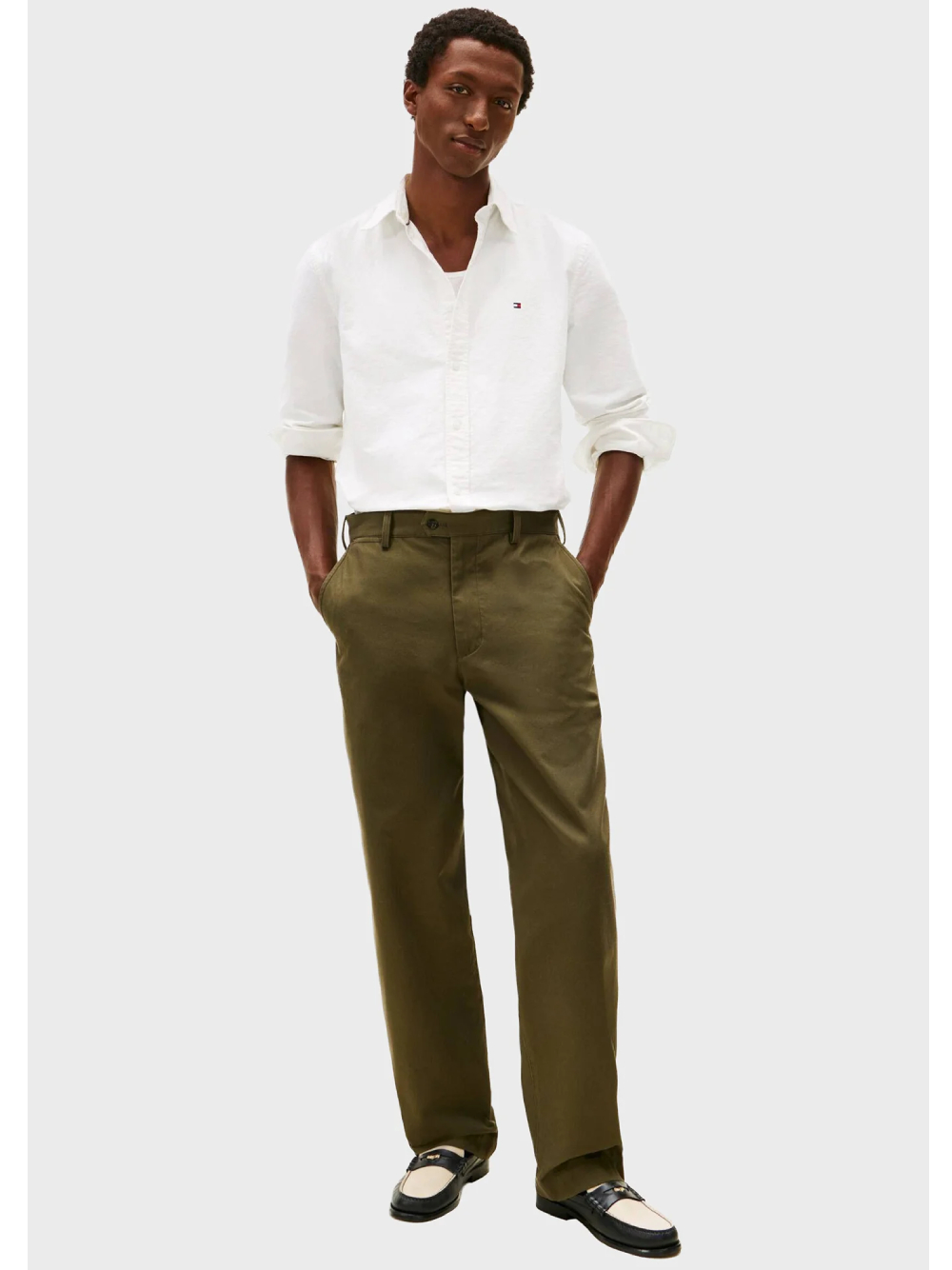 detail Tommy Hilfiger pánska biela košeľa