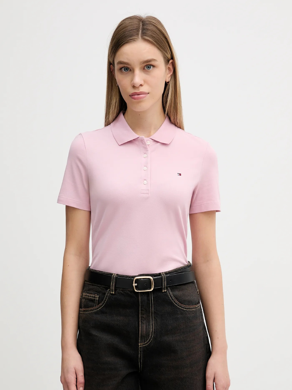 detail Tommy Hilfiger dámske staroružové polo tričko 1985