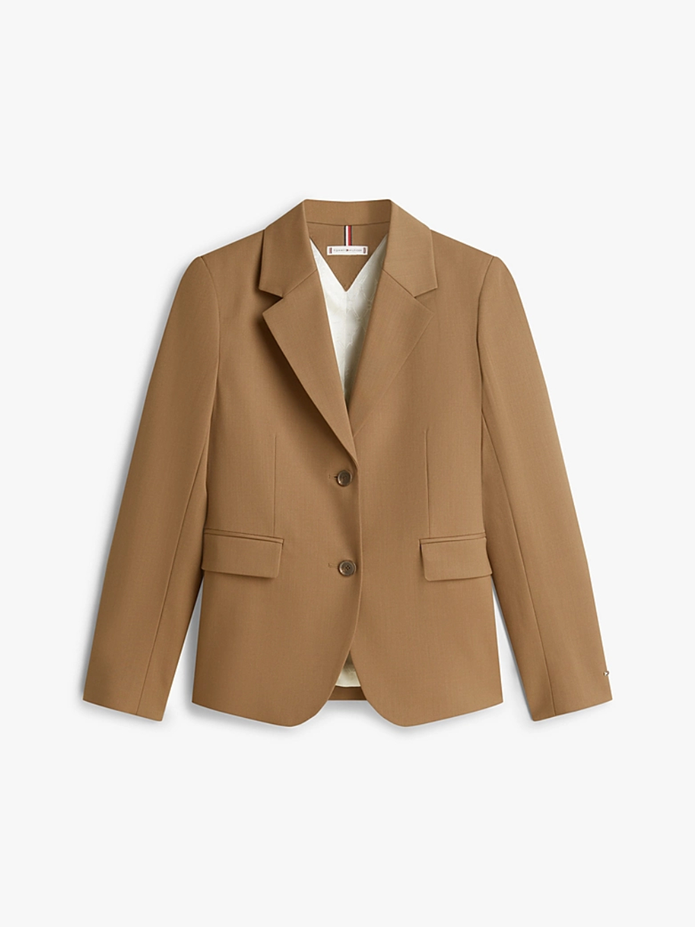 detail Tommy Hilfiger dámske hnedé sako