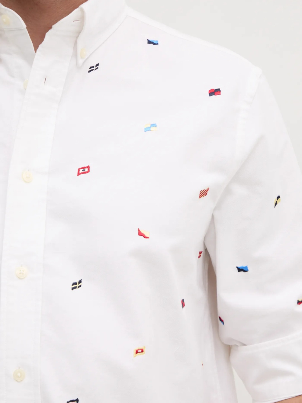 detail Tommy Hilfiger pánska biela košeľa