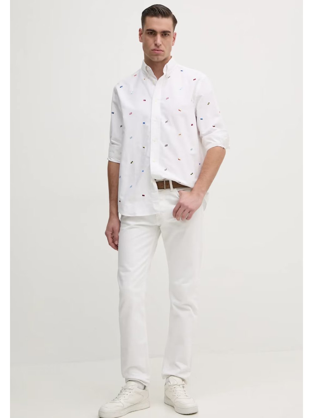 detail Tommy Hilfiger pánska biela košeľa