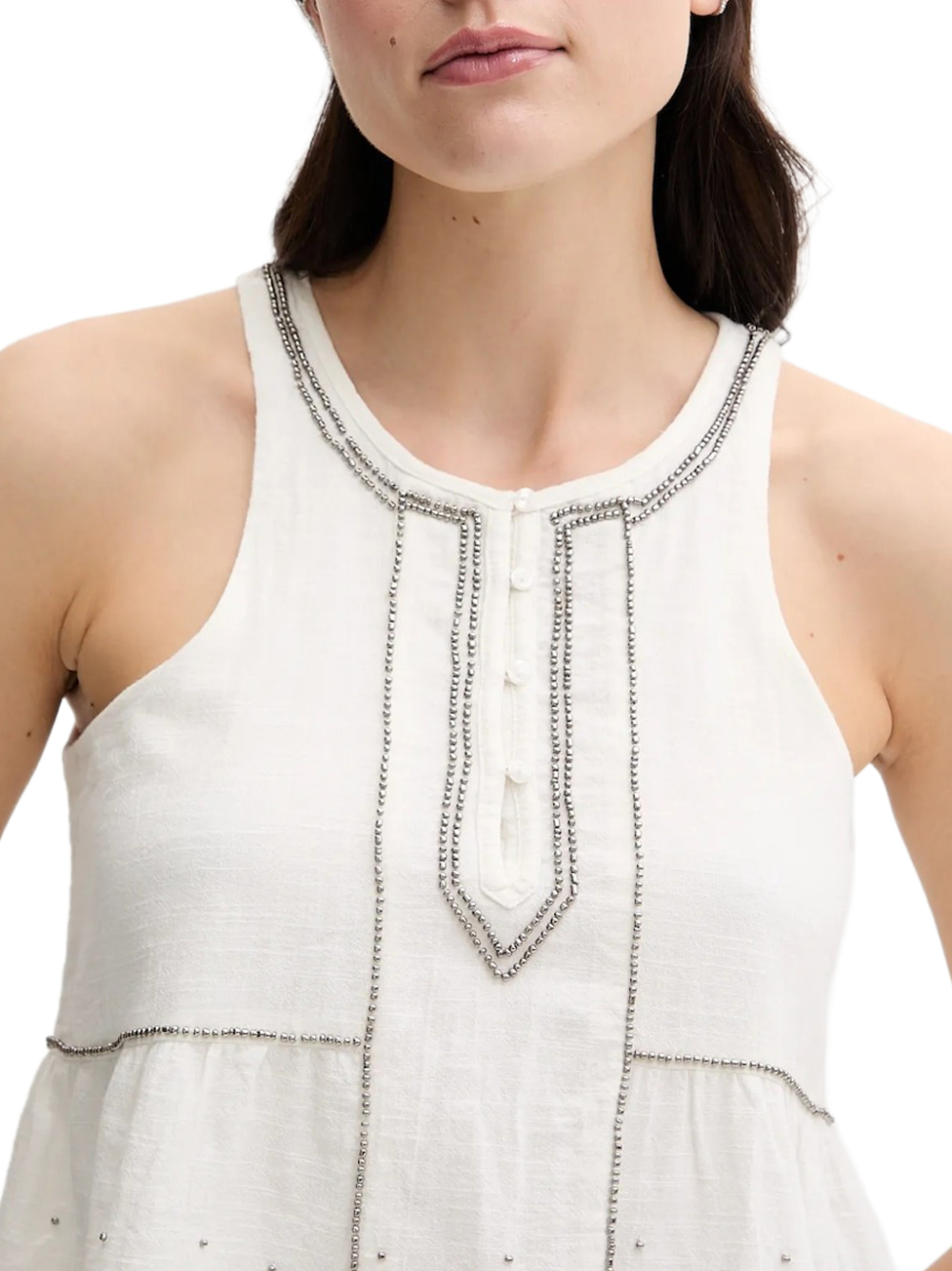 detail Pepe Jeans dámsky biely top