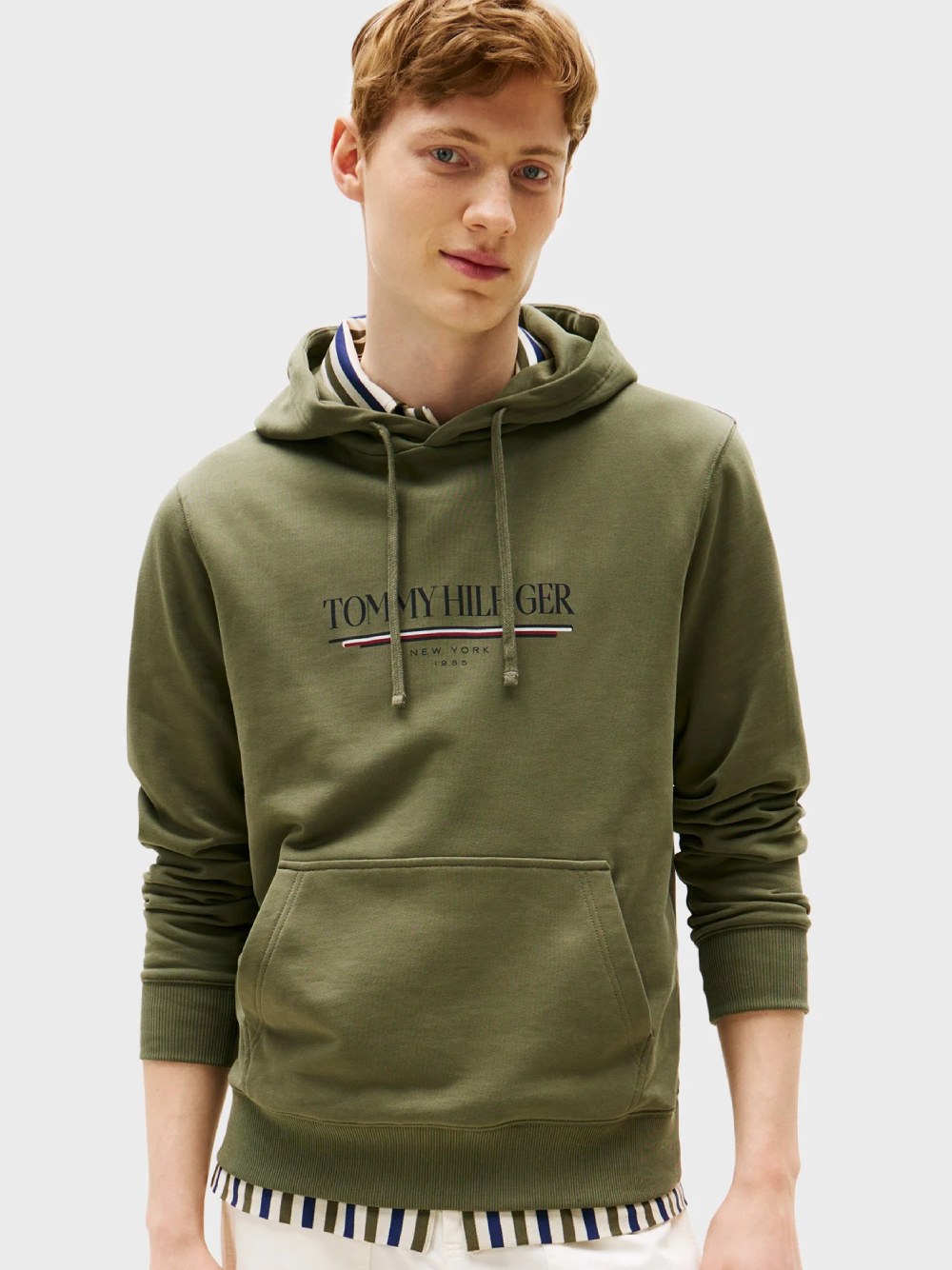 detail   Tommy Hilfiger pánska zelená mikina