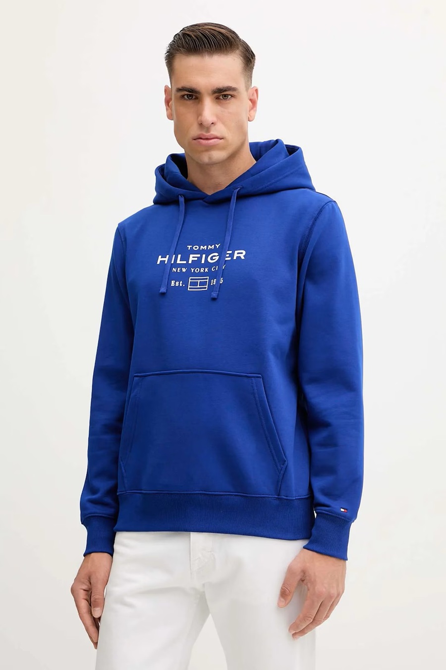 detail Tommy Hilfiger pánska modrá mikina