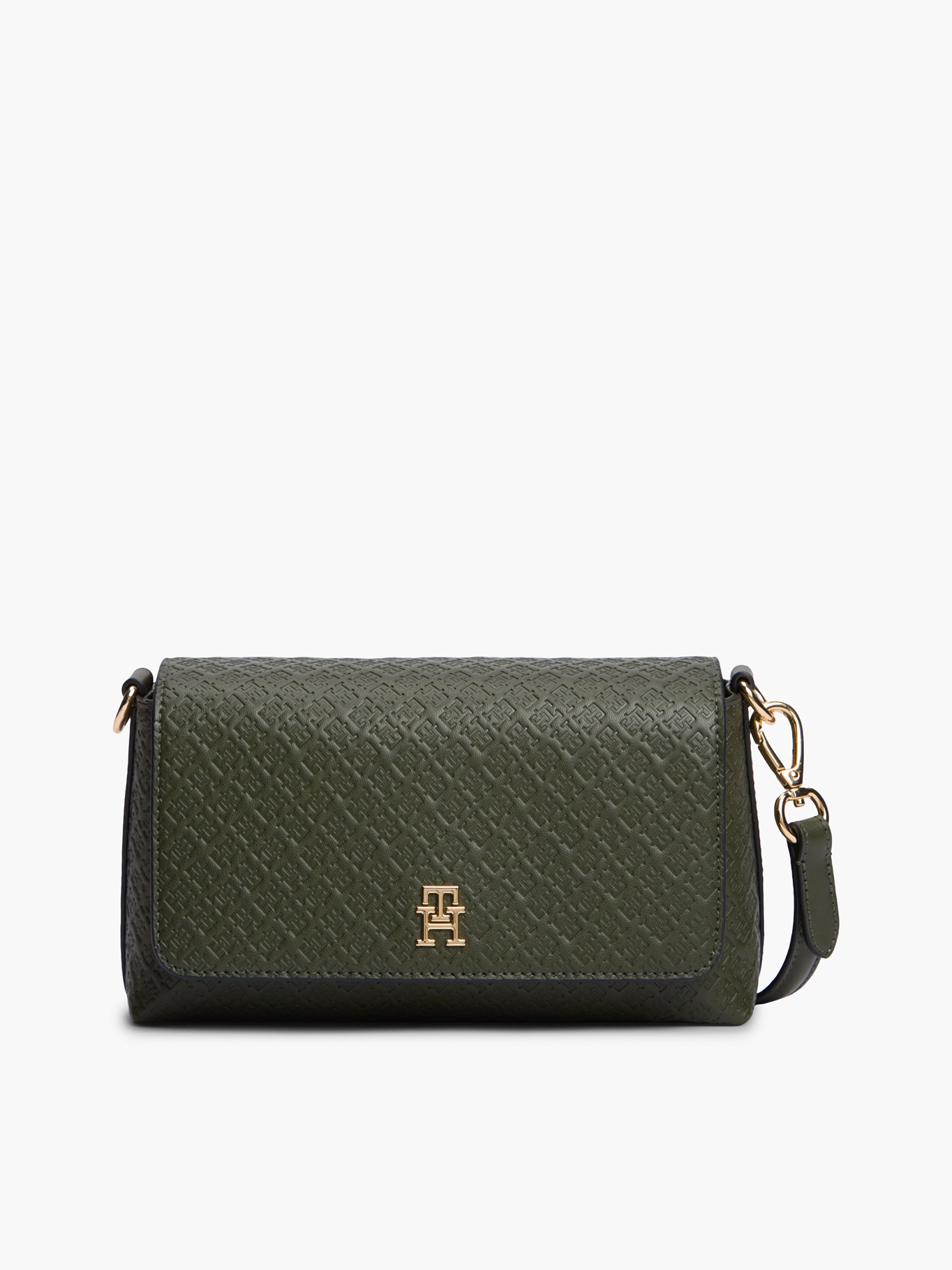 detail Tommy Hilfiger dámska tmavo zelená kabelka