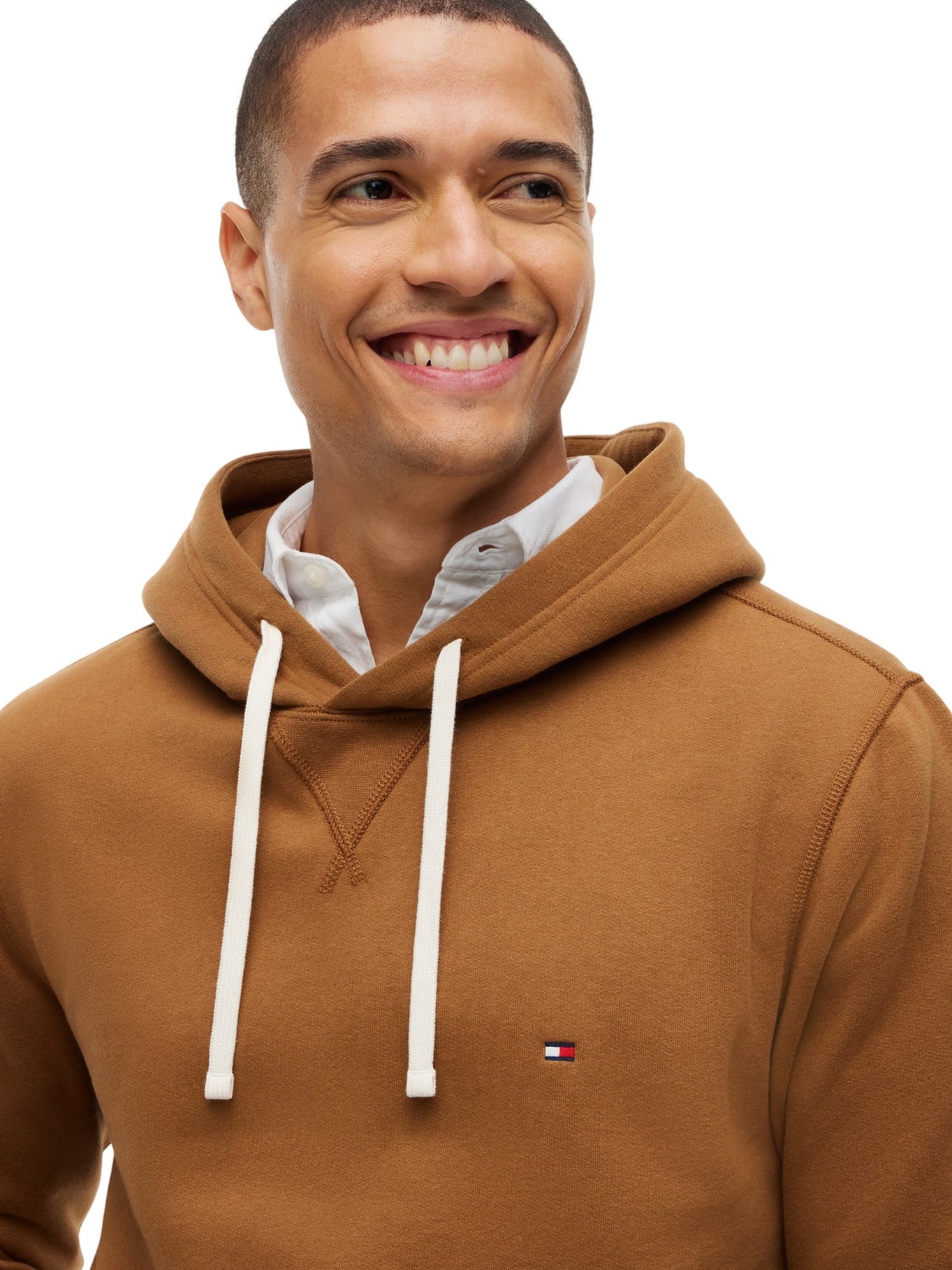 detail Tommy Hilfiger pánska hnedá mikina