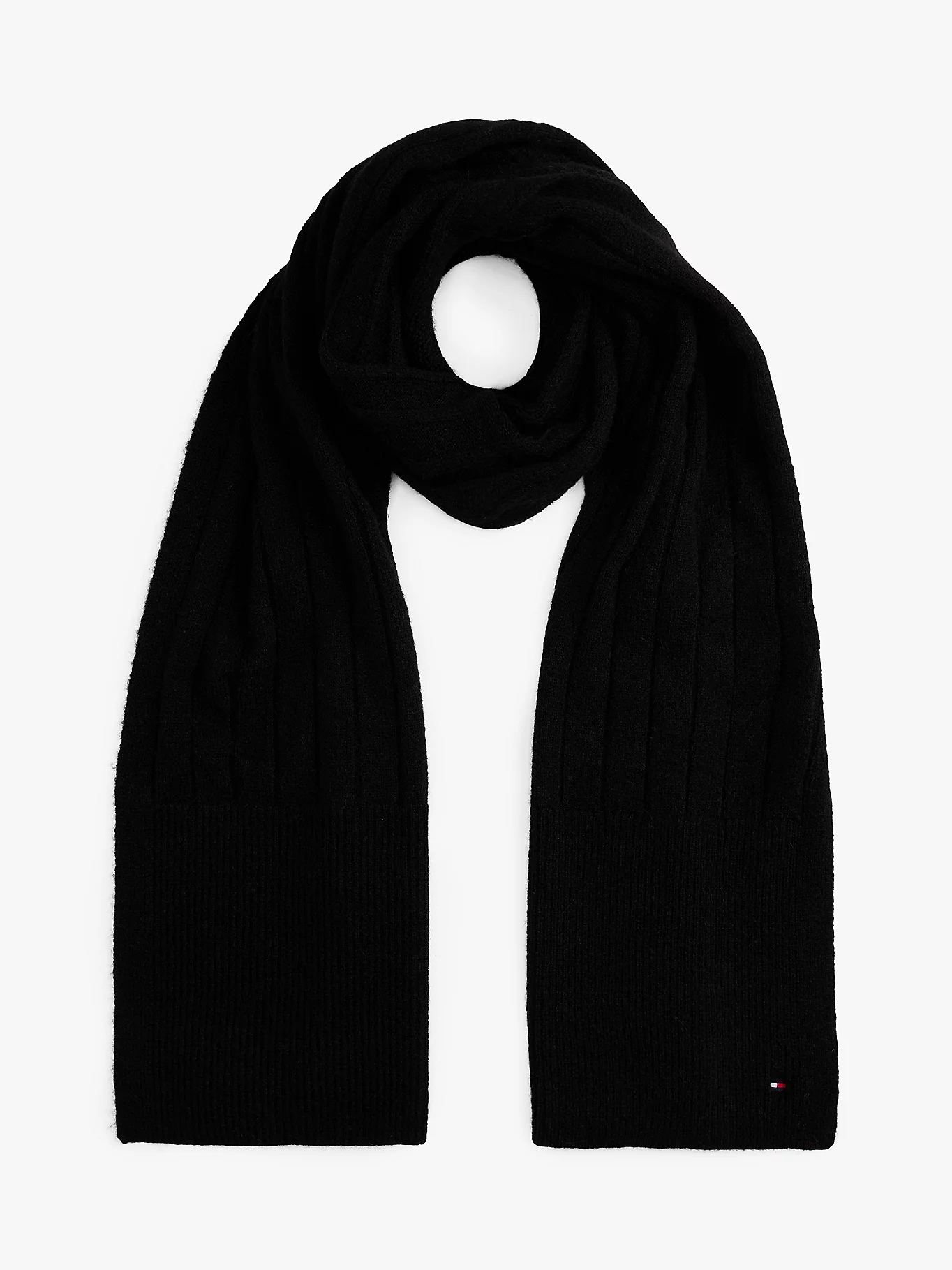 detail Tommy Hilfiger dámska čierna šál