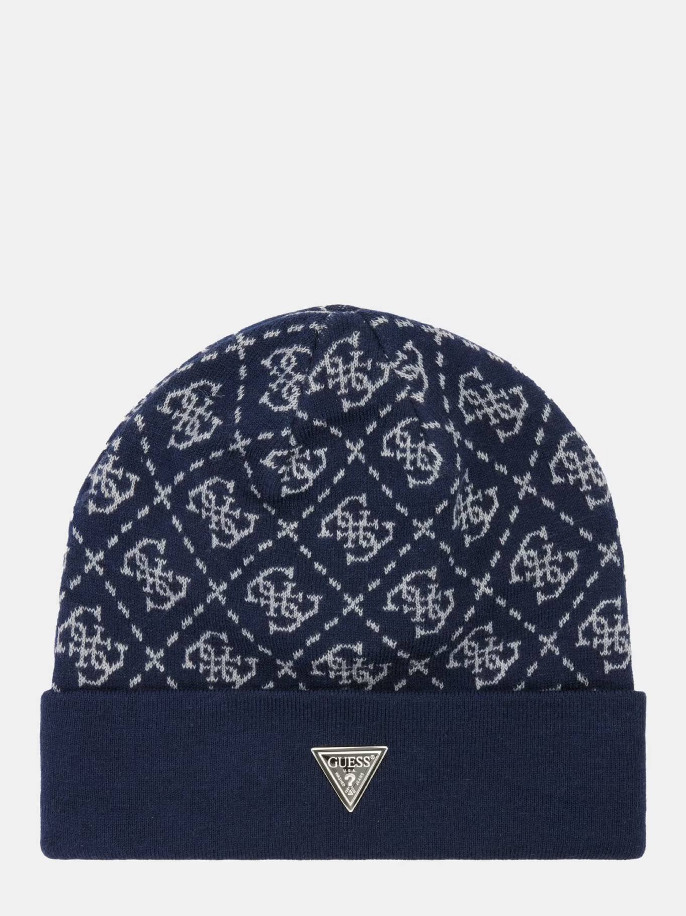 detail Guess pánska tmavo modrá čiapka 