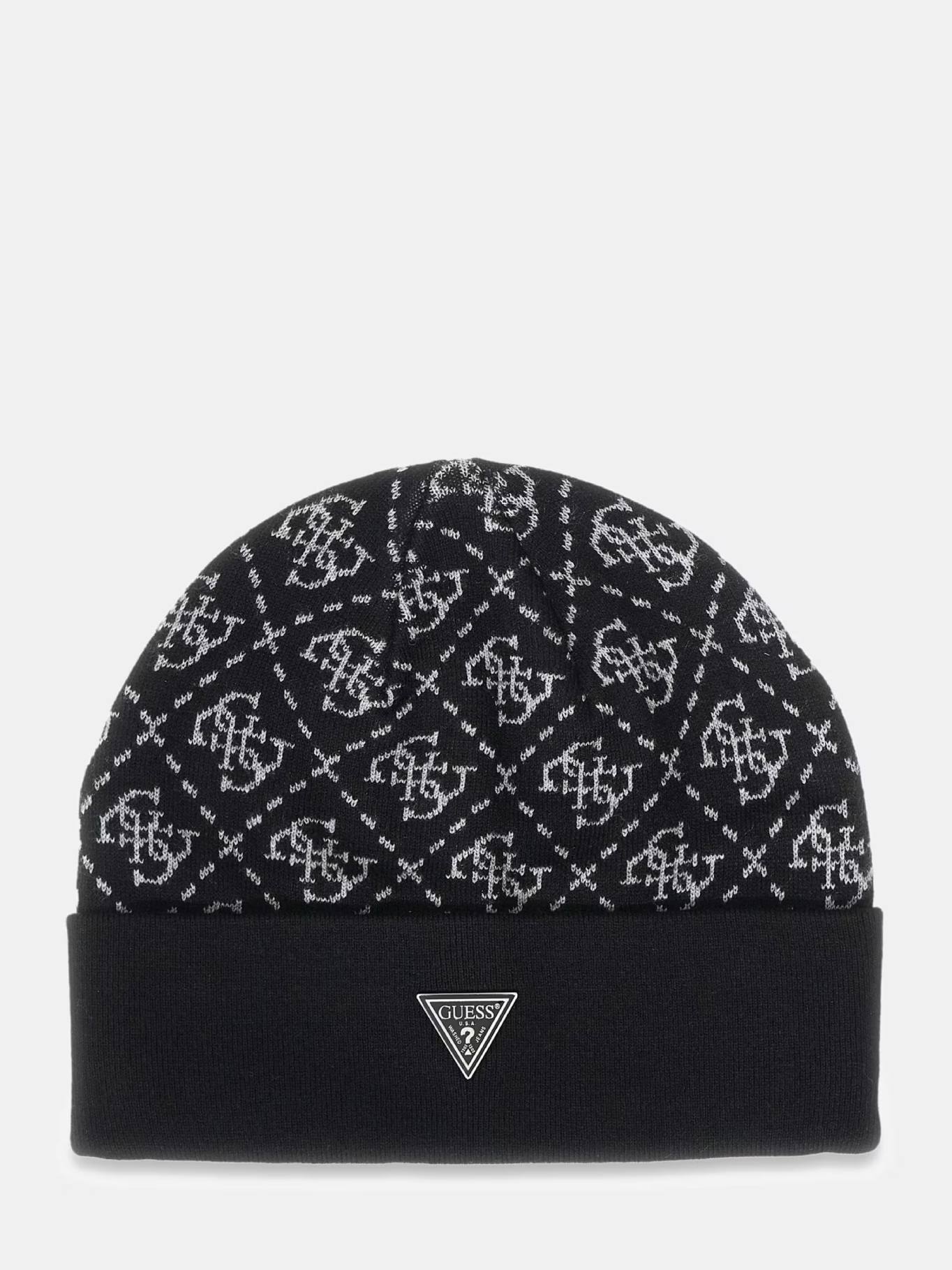 detail Guess pánska čierna čiapka