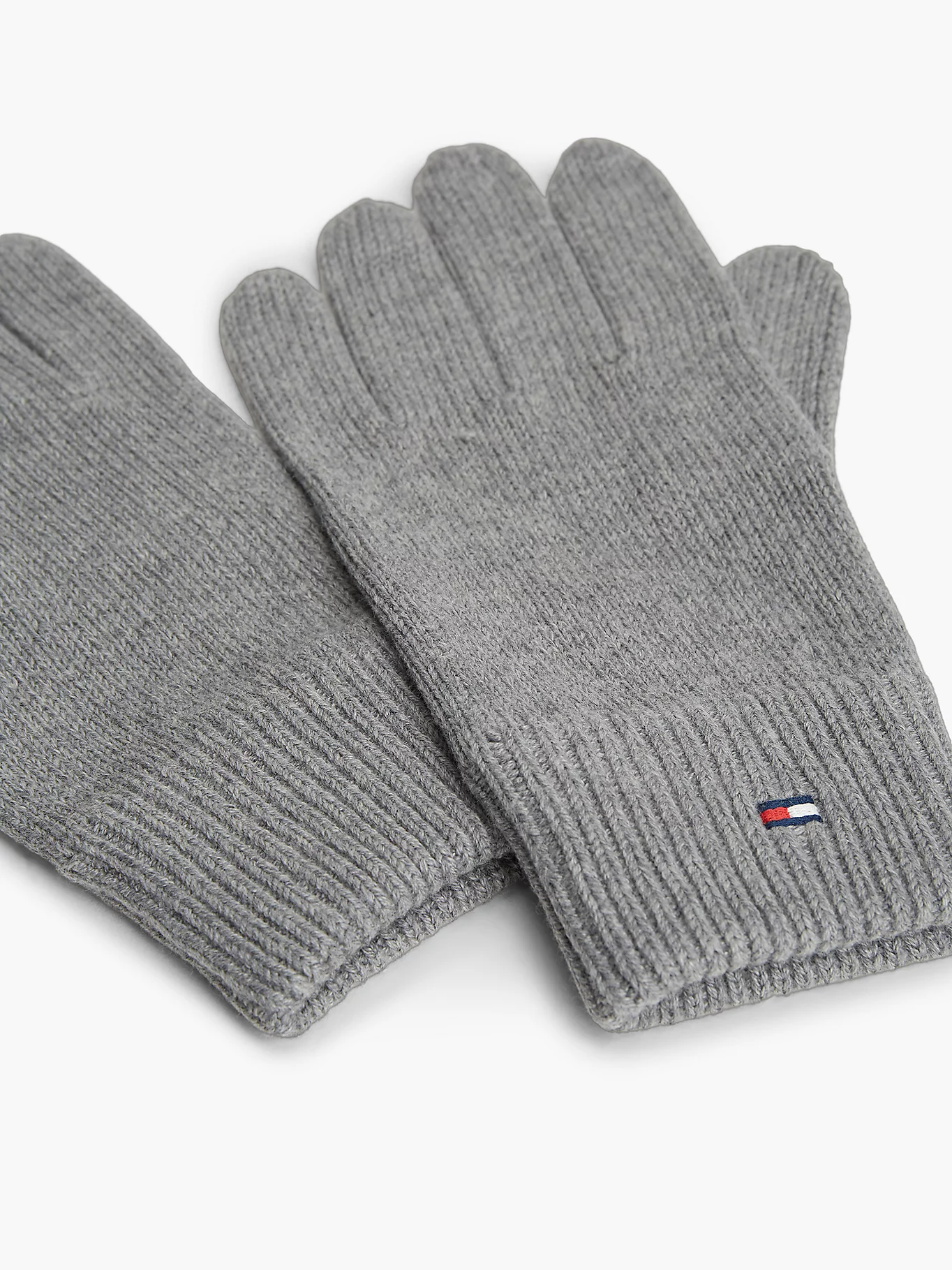 detail Tommy Hilfiger pánske šedé rukavice
