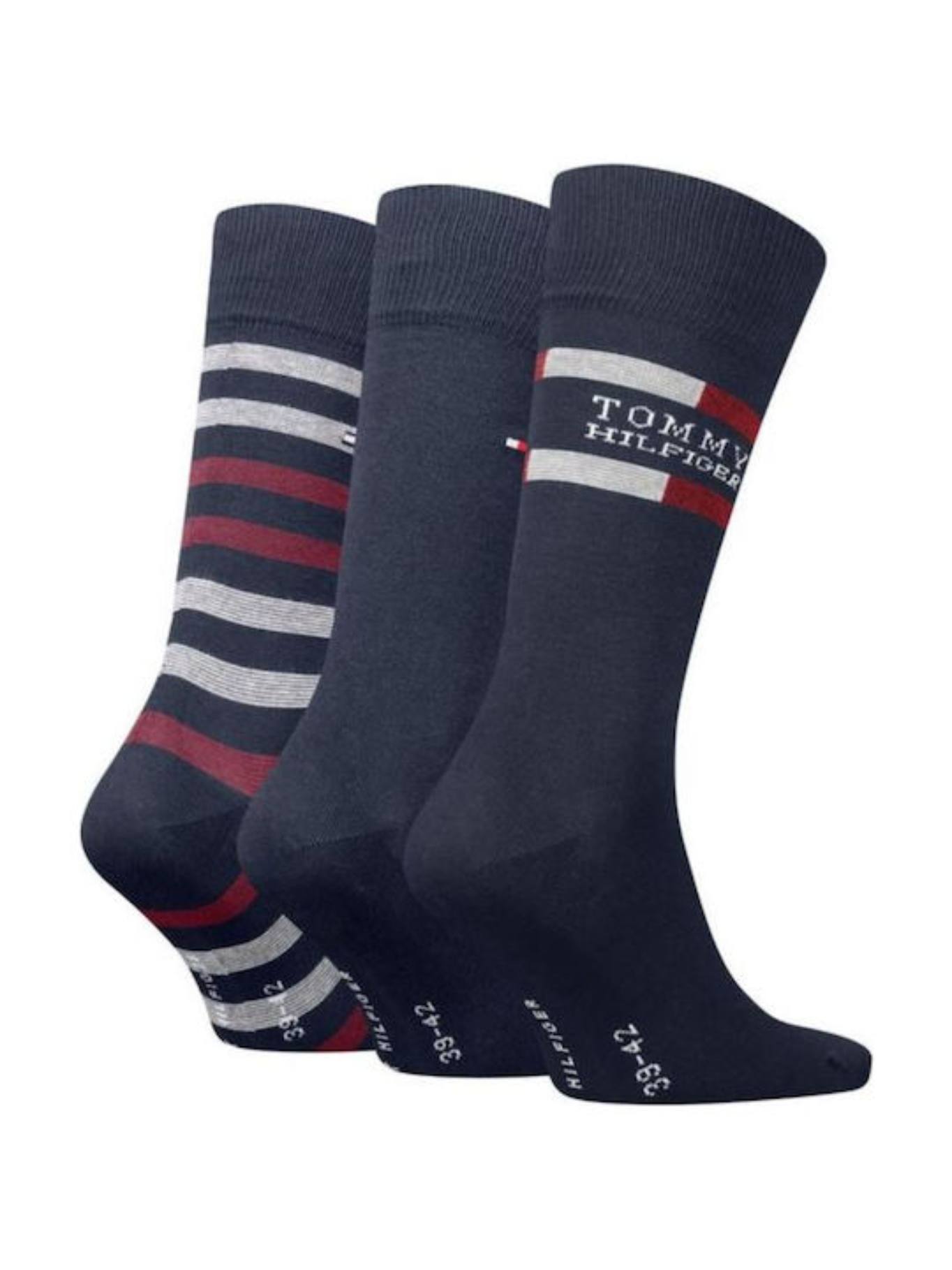 detail TH MEN SOCK 3P GIFTBOX TOMMY STRIPE