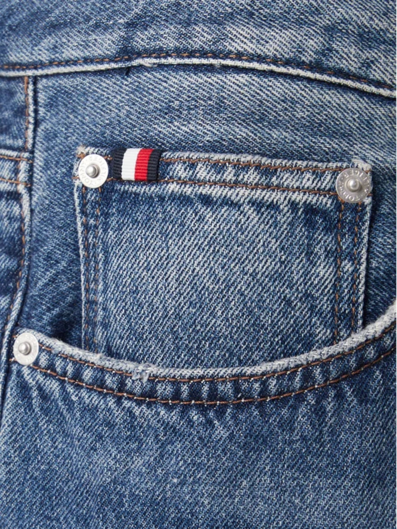 detail Tommy Hilfiger pánske modré džínsy