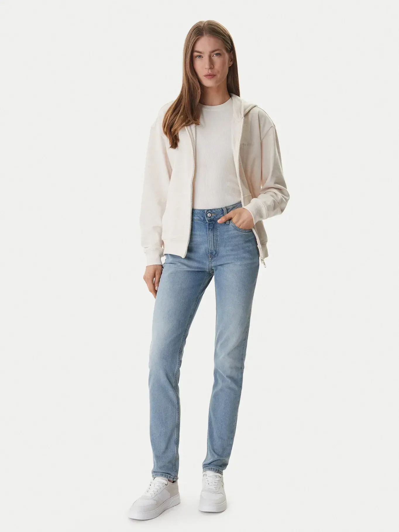detail Tommy Hilfiger dámske modré džínsy