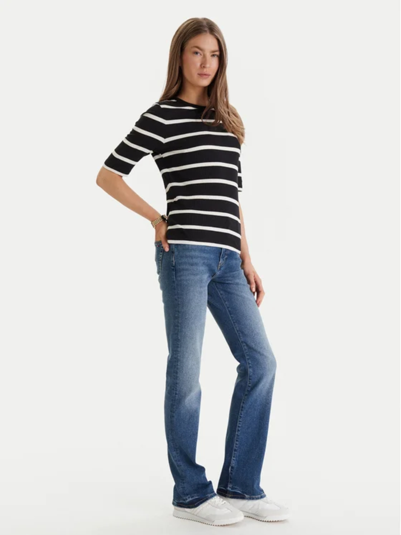 detail Tommy Hilfiger dámske modré džínsy