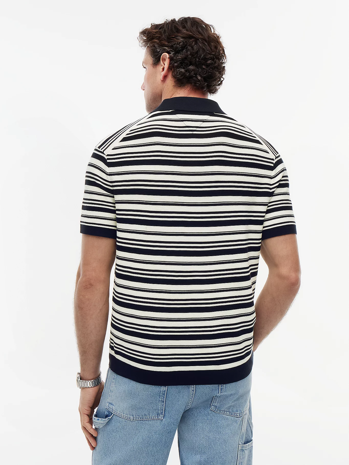 detail Tommy Hilfiger pánske pruhované polo tričko