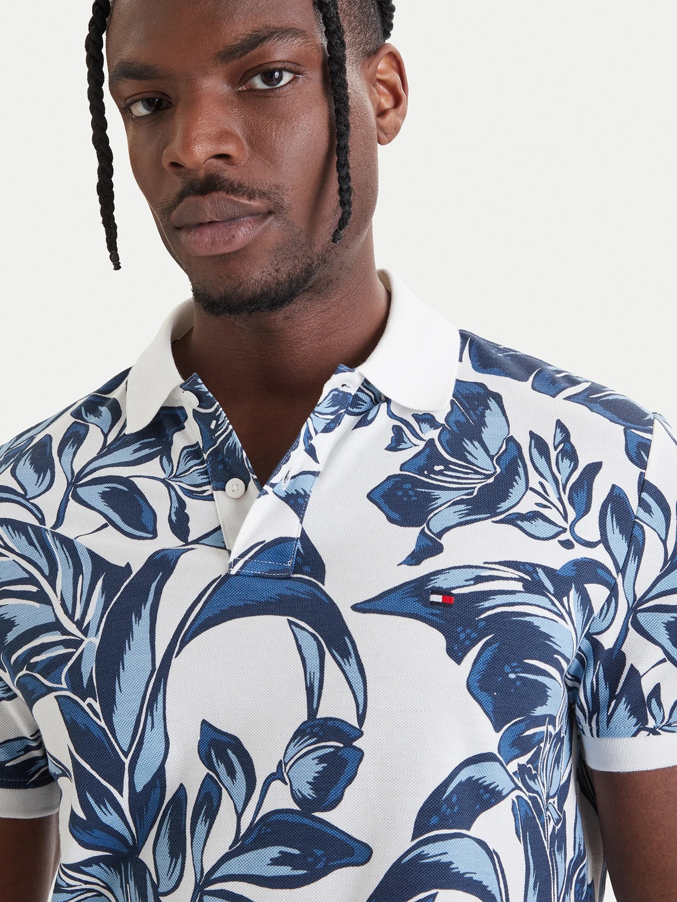 detail Tommy Hilfiger pánske vzorované polo tričko