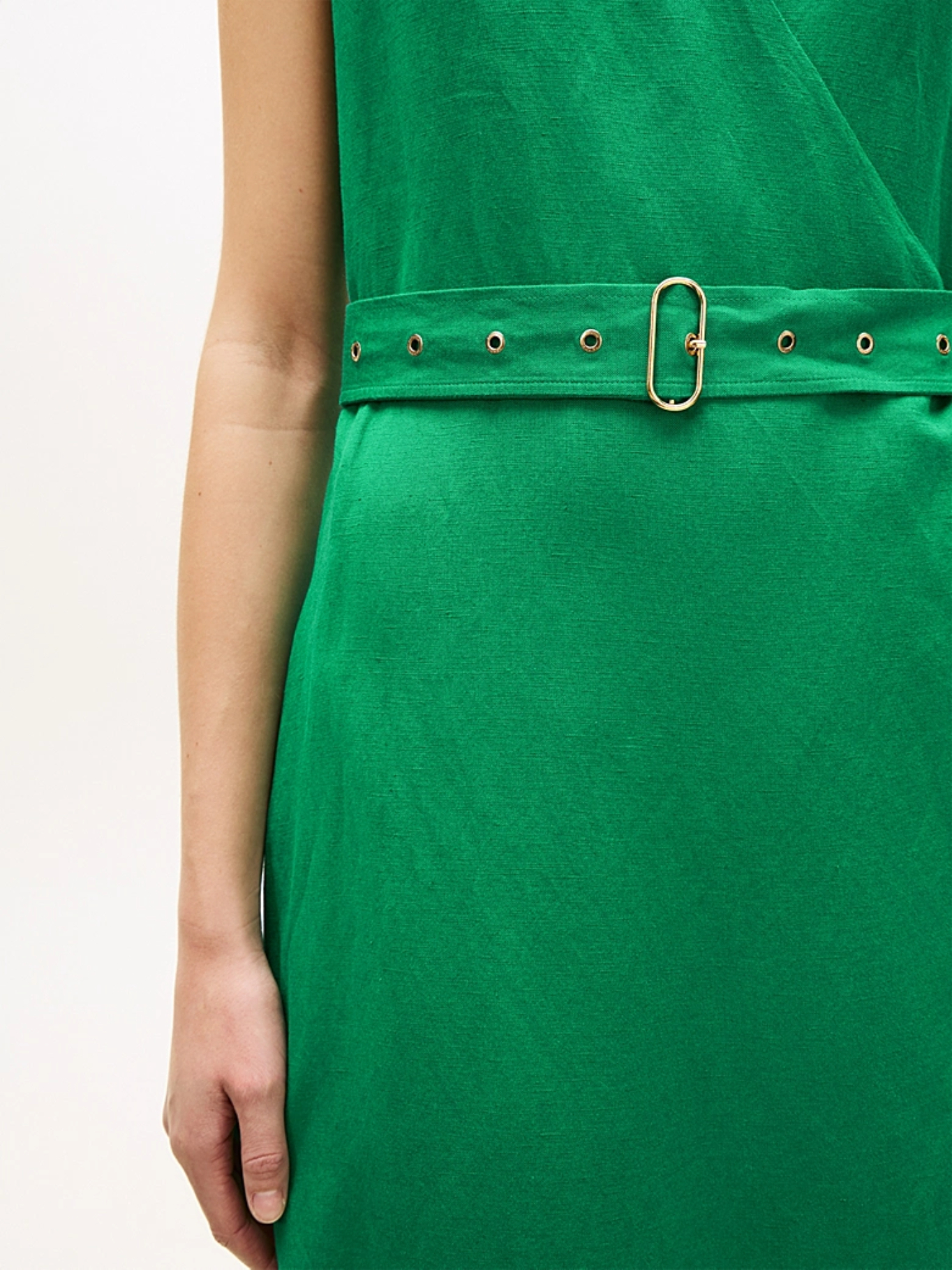 detail Tommy Hilfiger dámske zelené šaty