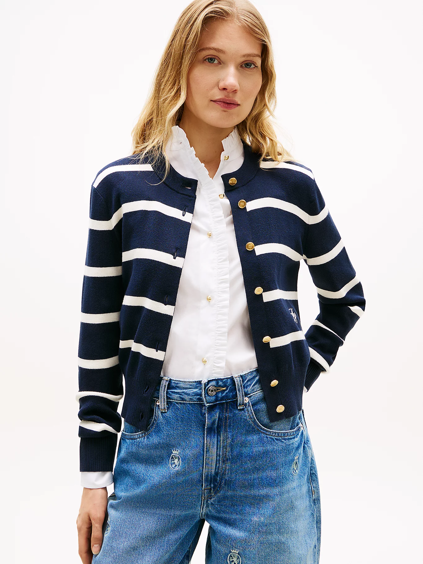 detail Tommy Hilfiger dámsky bavlnený kardigan