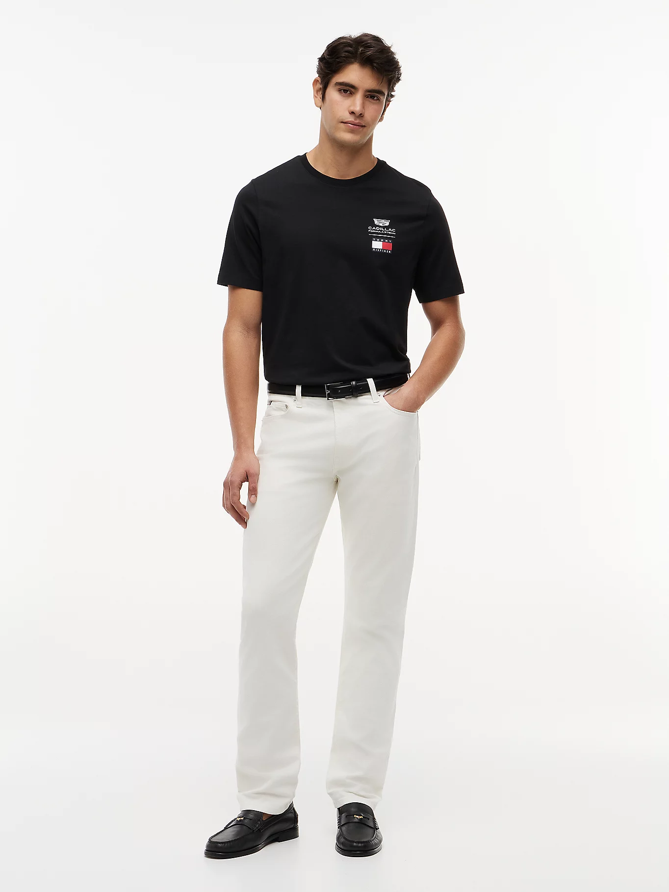 detail Tommy Hilfiger pánske čierne tričko