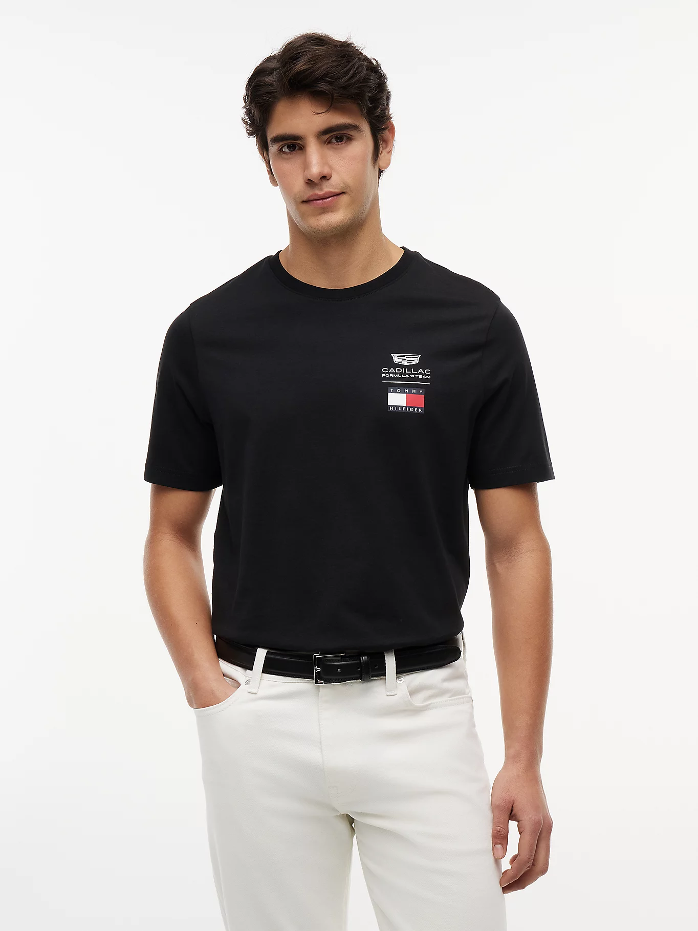 detail Tommy Hilfiger pánske čierne tričko