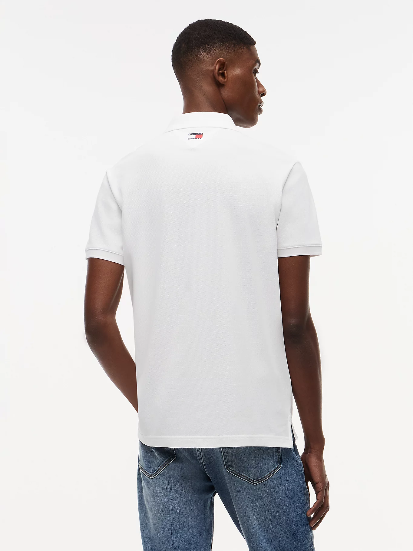 detail Tommy Hilfiger pánske biele polo tričko