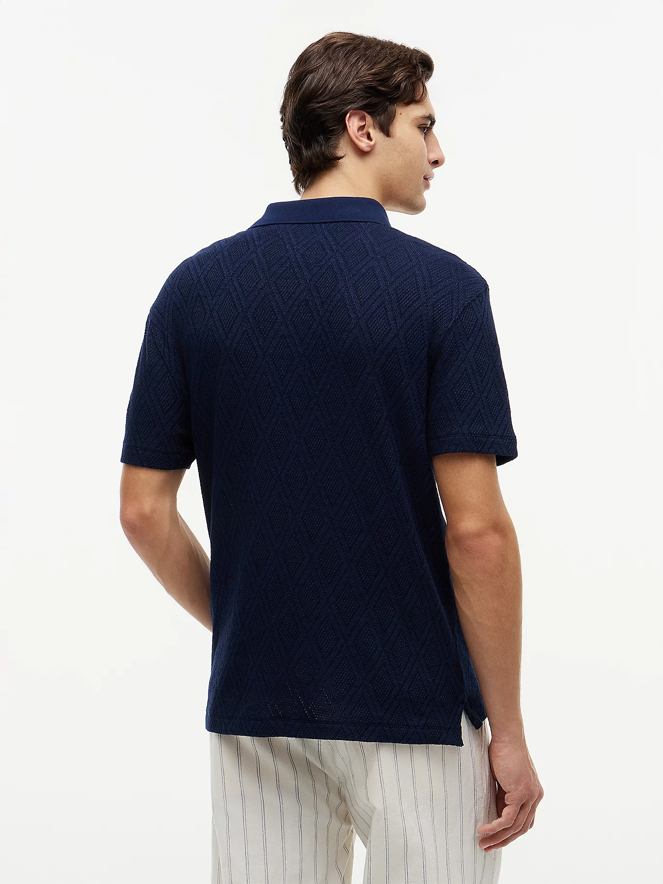 detail Tommy Hilfiger pánske tmavo modré polo tričko