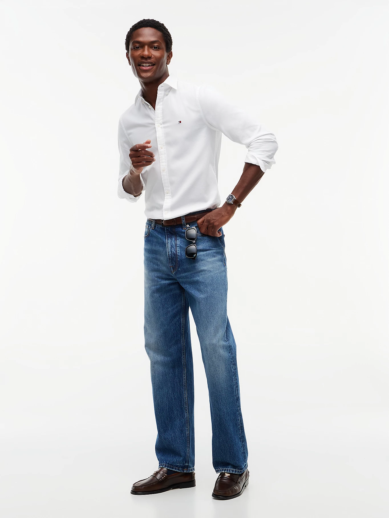 detail Tommy Hilfiger pánska biela košeľa