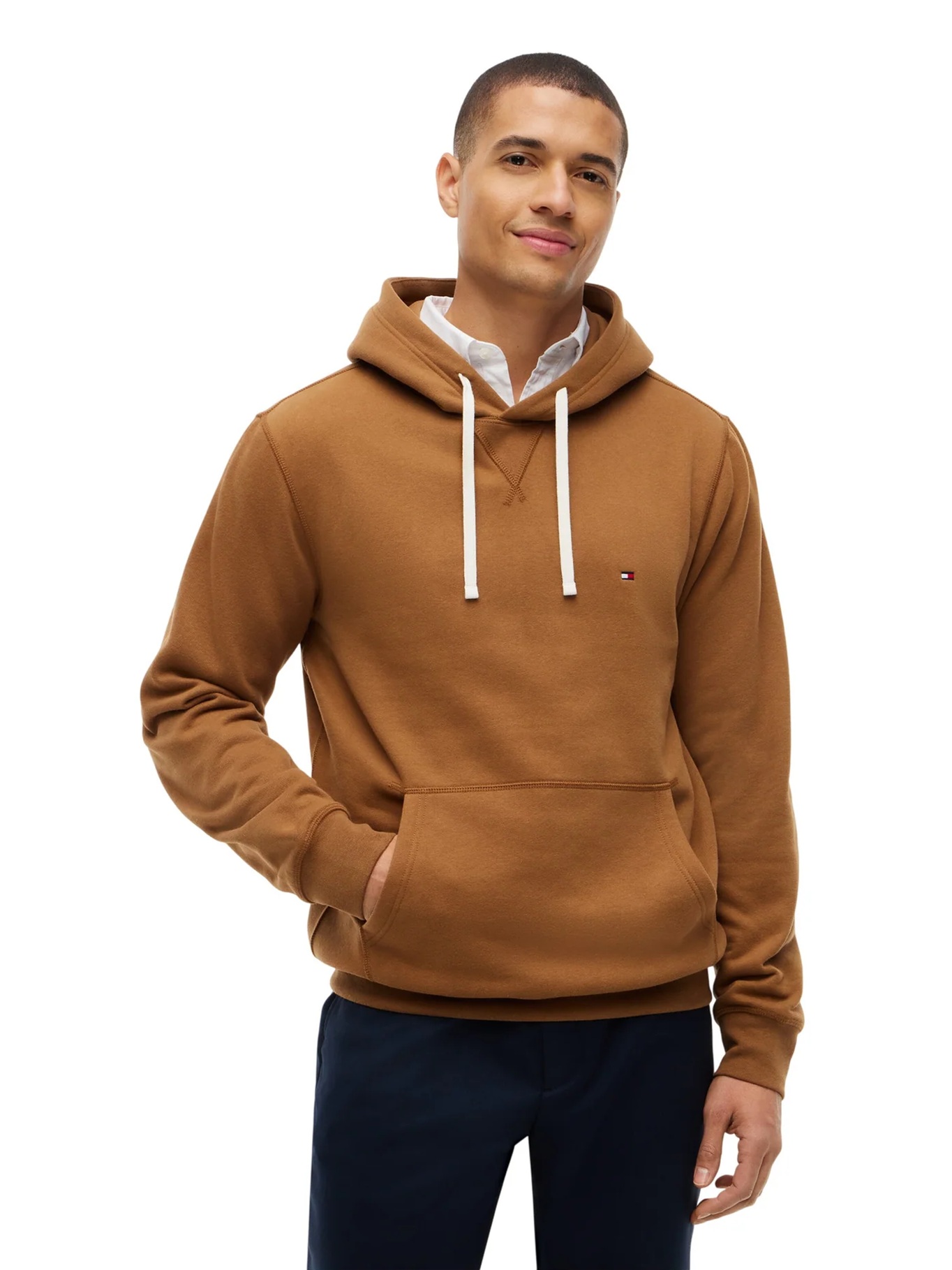 detail Tommy Hilfiger pánska hnedá mikina