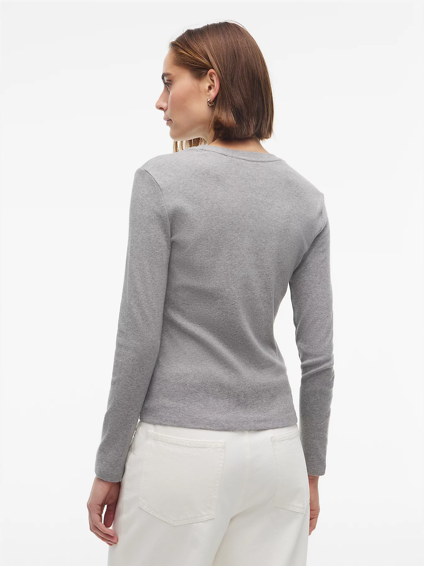 detail Tommy Hilfiger dámske šedé tričko