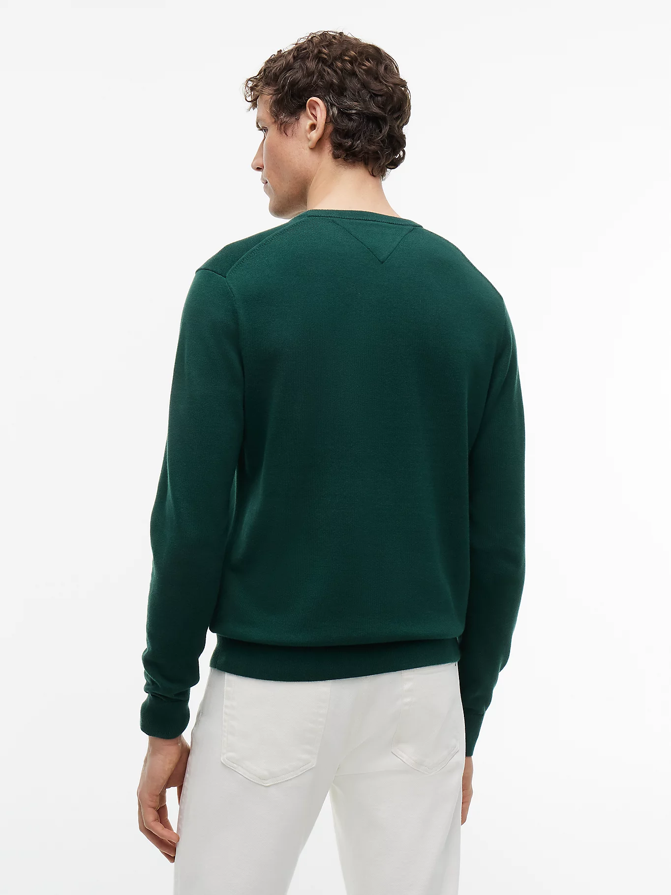 detail Tommy Hilfiger pánsky zelený sveter
