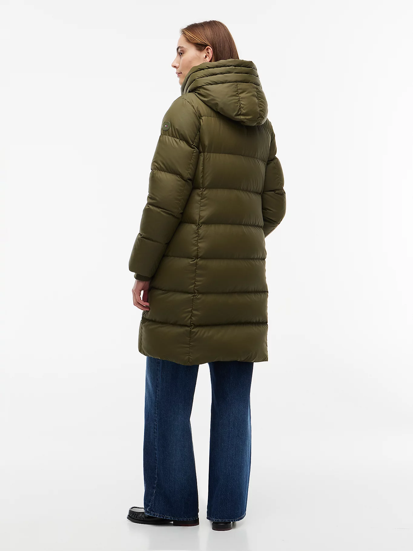 detail Tommy Hilfiger dámsky zelený kabát