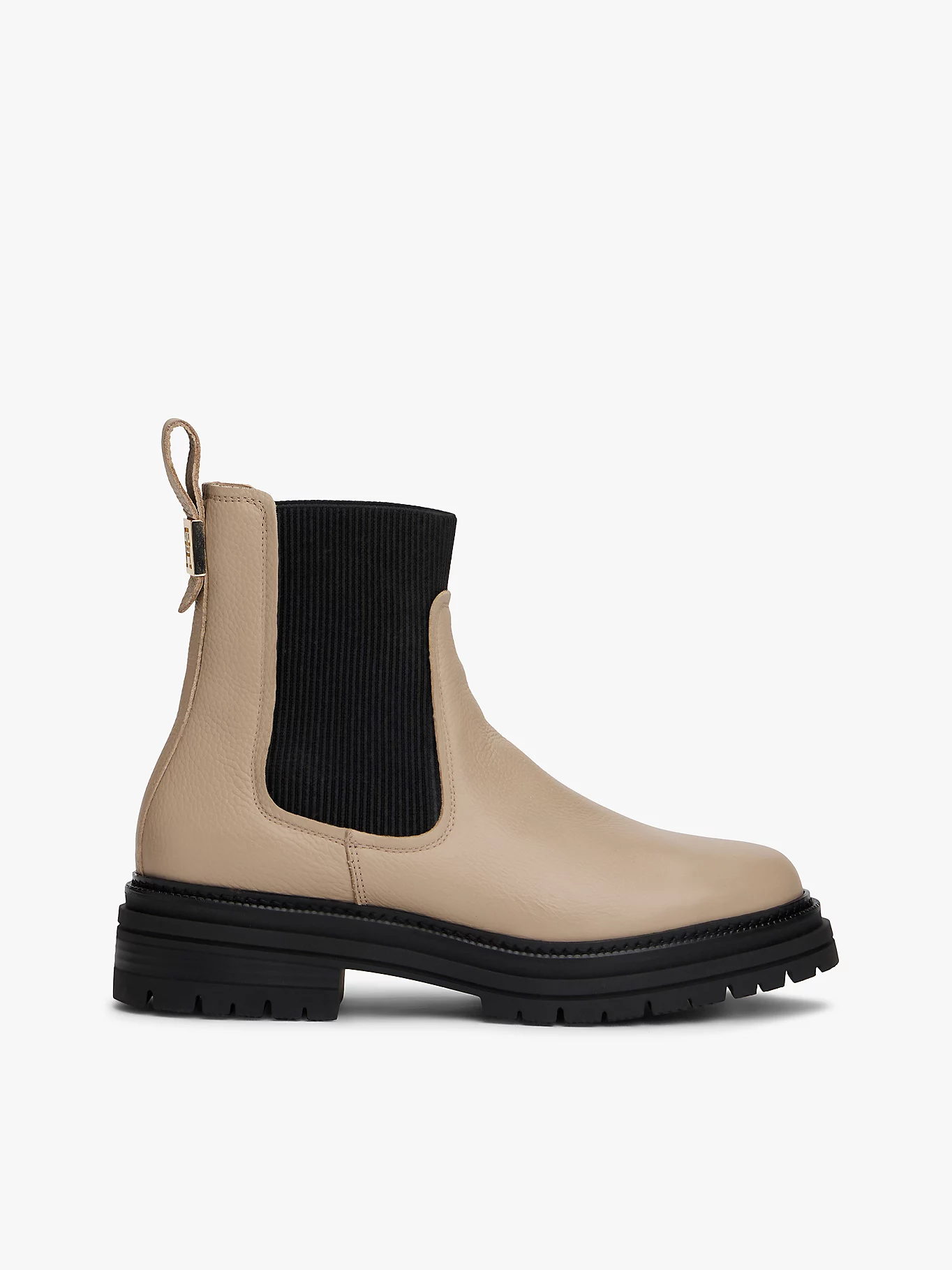 detail Tommy Hilfiger dámske béžové členkové topánky